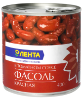 Фасоль красная ЛЕНТА в томат. соусе