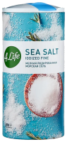 Соль морская 4 LIFE мелкая йодированная высший сорт помол №0
